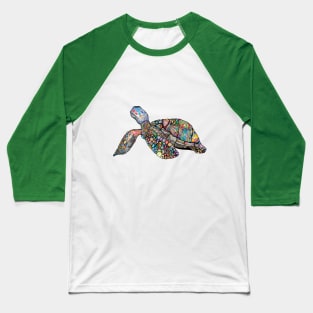 Psychedelic Turtle Baseball T-Shirt